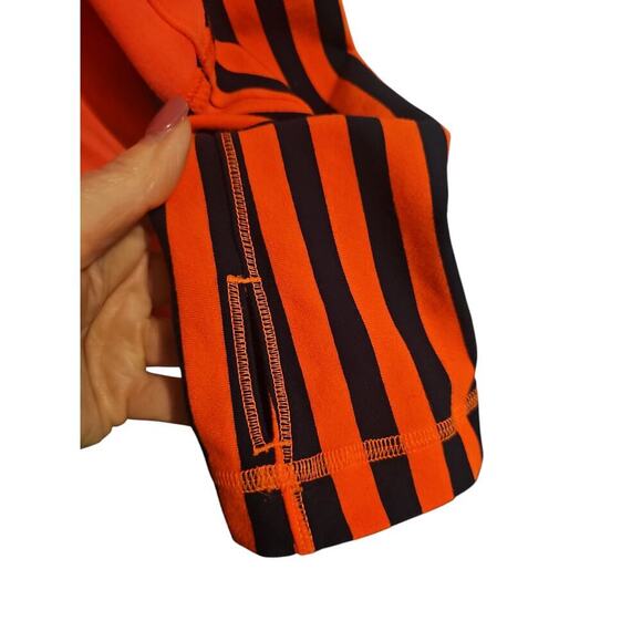 Lululemon Full Zip Forme Jacket Black Orange Size 8 stripe thumb hole running - Picture 5 of 10